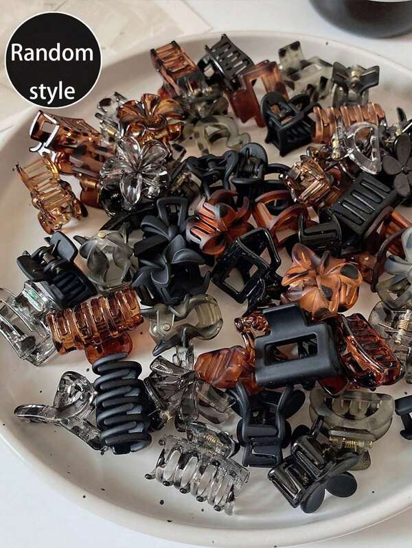 Women's Mini Claw Hair Clip, Simple Black Color Bangs Clip, Hair Accessory Hair Clips Hair Jaw Clip Hair Clamps Hair Clutch Hair Catcher Clip, Claw Clip