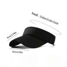 1 pieza Sombrero de sol ajustable para deportes al aire libre, diseño unisex, apto para tenis, béisbol, golf, deportes, ciclismo, , gorra de unicolor con parte superior abierta, opción de regalo ideal