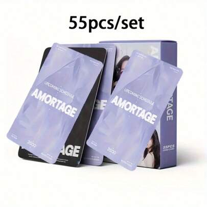1 pieza / 55 piezas Miniálbum KPOP JISOO AMORTAGE Póster de alta calidad Tarjetas LOMO, impresión a doble cara, regalo perfecto para fans y familia, mercancía de fan | Portada con tipografía estilizada | Tarjeta duradera