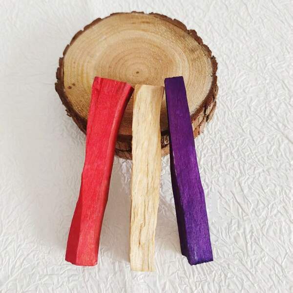 3 szt./6 szt. 4" Peruwiańskie Palo Santo Smudge Sticks - Naturalne Palo Santo, Fioletowe Palo Santo, Smocza Krew Palo Santo, Nadaje się do Mocnego Oczyszczania, Medytacji, Odświeżania, Talizman, Wystrój Domu Na Święta I Praktyki Duchowe