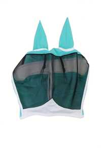 Ein beliebter schwarzer und blauer großer Sommer-Augenschutz-Flugmaske, atmungsaktiv und UV-schützend Ohr-Accessoire, insektenabweisende Flugbrille, hergestellt aus Samt-Mesh-Material.