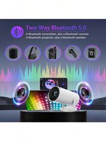 LIPETY 4K HD Wireless Portable Projector ,Projector With WIFI6 And Bluetooth, 4K 1080P Support With Android TV 11.0, Mini Portable Projector 180° Rotatable Movie Projector ,Auto Keystone Compatible For Laptop, PC, Smartphone