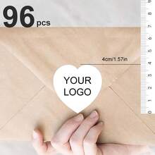 可定制的心形标志贴纸 - 采用优质耐用材料制成，表面光滑，非常适合婚礼、生日和日常使用。 - 彩色 - 查看 8