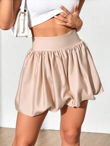 Falda globo mujer dama corta - Champán - Ver 1