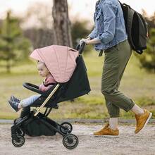 Lightweight Baby Stroller,Ultra Compact & Airplane-Friendly Travel Stroller, One-Handed Folding For Toddler, Only 13lbs,With Sleep Shade, Oversize Basket (Khaki) - Grey - View 6