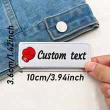 Customize A Personalized Square Full Set Of Racket Embroidered Name Patches With Hook Backing, Suitable For Hats Bag Clothing,Etc