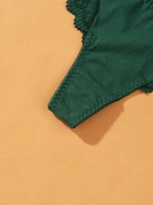 VKME 4 pezzi Slip con pizzo in stile romantico francese, a vita bassa