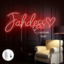 Insegna al neon personalizzata - luci a led per interni per decorazione camera da letto, decorazione stanza, decorazione parete, decorazione personalizzata per regali di compleanno per adolescenti, feste o uso commerciale - alimentata tramite USB, facile da installare