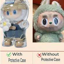 Cushion Cover Protective Case For Labubu, Dust-Proof Clear Shell, Storage Bag