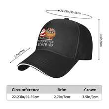 Printed Cavalier King Charles Spaniel Christmas Funny Cavalier Dog T-Shirt Sandwich Baseball Cap - Adjustable Washed Dad Hat - Breathable, Lightweight & Durable - Unisex Outdoor Sports Trucker Hat & Casual Wear Fisherman Hat - 黑色 - 查看 2