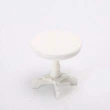 1pc 1:12 Dollhouse Miniature Furniture White Coffee Table, Square/Round Walnut Or Red, Micro Scene Decor, Cute Mini Coffee Table, Precise Side Table, Miniature Furniture Toy, Suitable For Party Gift