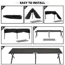 Pat pliabil pentru camping în aer liber pentru adulți, șezlong de grădină, leagăn, cu geantă de transport, capacitate mare de încărcare, pat pliabil portabil