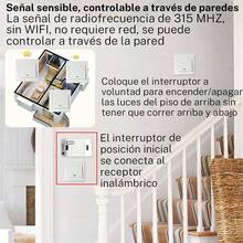 Módulo de interruptor de control remoto RF inalámbrico individual de 1 pieza, adecuado para controlar electrodomésticos de bajo consumo de 220 V, lámparas, ventiladores, vallas publicitarias y otros electrodomésticos dentro de 30-50 M - Blanco - Ver 5