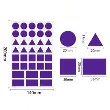 10pcs Colored Triangles Rectangular Dot Stickers For Kids Student DIY Jigsaw Puzzle Geometry Stickers Scrapbook Labels