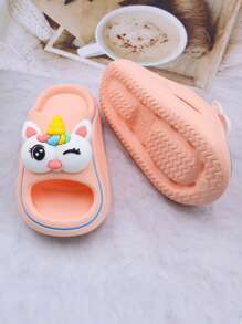 Summer New Girls Fashion Slippers, Soft Bottom Anti-Skid Wear-Resistant Cute Unicorn Children Fashion Slippers, Indoor Outdoor Toddler & Big Kid Elegant Princess Beach Sandals