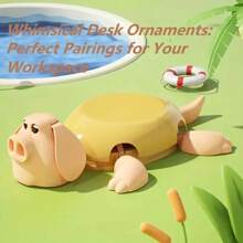 1pc Cute Piggy Coaster With Press-To-Open Mouth & Limbs, Will Laugh Piggy Coaster,Piggy Coaster With Funny Expression When You Put A Glass On His Back, Funny Teacup Holder, Thickened Anti-Slip Heat Insulation, Yellow & White Design, Gag Gifts For Pig Lovers, Desk Piggy Decoration, Desktop Decor,Fun Gift,Perfect For Easter, Thanksgiving, Mother's Day, Father's Day, Or Graduation Gifts, Heat Insulation Pad | Playful Design | Antislip Base