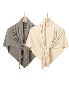 2pcs Women Triangle Non-Slip Jersey Hijab,Islamic Solid Casual Underscarf Liners, Comfortable Breathable Sports Headband, Suitable For Daily Wear,Women Abaya For Dress - 2-piece Triangle Headscarf - View 20