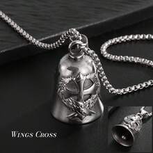 AD 1PC Motorcycle Male And Female Bells, Bicycle Bell Accessories, Protective Gear For Cycling, Motorcycle Angel Bells, Exorcism Bells, Retro Punk Motorcycle, Stainless Steel Lucky Cycling Bells - one-size - View 28