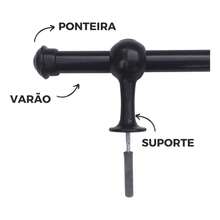 Wooden Rod Kit 2.00m X 19mm Curtain Rod Various Colors - Titanium - View 5