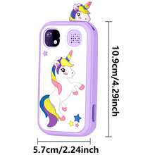 Kids Toy Smartphone, Gifts And Toys For Girls Boys Ages 6+ Years Old, 2.8" Fake Play Unicorn Toy Phone Music Dual Camera Games, Music Player, 32GB Card, Birthday - 紫色 - 查看 11