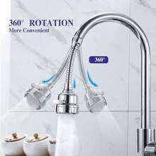 360 Degree Faucet Extender Plastic Abs 3 Mode Faucet Extension Aerator Water Saving Faucet Tap Nozzle For Kitchen Bathroom