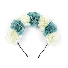 1 Stück Blumen-Stirnband für Erwachsene zum Fotografieren, Braut-Rosenblüten-Haarreif im Boho-Stil, Haarband Diadema für Frühling/Sommer