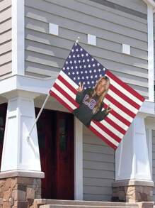 1 Stück - Maßgeschneiderte Tapisserie mit amerikanischem Hintergrund, personalisiertes Design mit amerikanischer Flagge, maßgeschneidertes Fahnenaufhänger, amerikanische Flagge Hintergrund Wandbehang, Wanddekoration, personalisierte Flagge