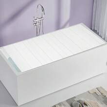 Folding PVC Bathtub Cover - Stylish, Space-Saving Design For Home & Spa, Keeps Tub Clean And Warm, Perfect For Relaxation And Storage Back To School
