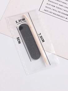 20-Pack Portable Nail Cleaning Kit, Black Double Sided Mini Nail File And Cuticle Stick Manicure Supplies Pedicure Tools Nail Supplies