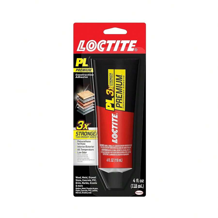 Loctite PL Premium Polyurethane Construction Adhesive, Versatile Construction Glue For Wood, Concrete, Stone, Metal &Amp; More- 4 Fl Oz, Squeeze Tube, 1 Pack - 1 包 - 查看 1
