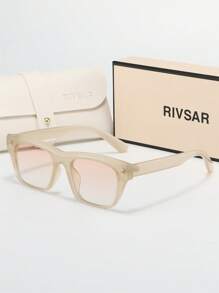 Óculos de Sol Femininos Polarizados Estilo Cat Eye Ombre da RIVSAR, Elegante para Uso Externo, Casual, Festa, Viagem, Feriados, Óculos de Sol Redondos Cat Eye, Presente de Marca Premium para Festivais, Ideal para o Dia dos Namorados, Natal, Halloween