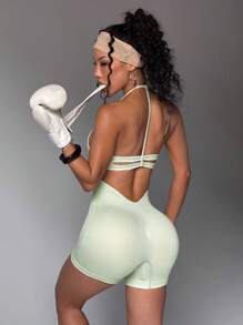 Slim Fit Yoga Jumpsuit For Workout Training