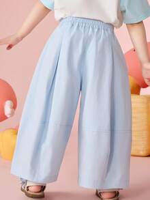 ASK JUNIOR 女童直筒休闲裤