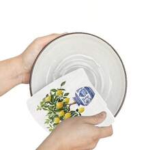 2条装，黄柠檬树盆栽印花毛巾，超细纤维现代吸水布，烹饪烘焙茶巾，洗碗巾，百洁布，手巾，茶巾，超柔软高吸水，厨房装饰，送给妈妈的邻居礼物，生日礼物，送给朋友的甜蜜乔迁礼物，厨房配件，日用品 - 彩色 - 查看 4