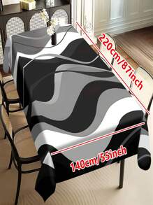 1/20 Stück Schwarz-Weiß Tischdecken, rechteckige Speise- und Kaffeetisch Tischdecken, 3D Optische Effekte, 2D bedruckte Tischdecken, Hochzeitstisch Dekorationen, Heim Dekorationen, geeignet für Picknicks, Camping, Hochzeiten, Geburtstagsfeiern
