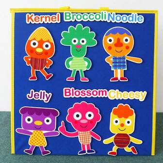 hoojojo 10 Pcs/Set SSS Character Felt Story Set,Montessori Storytelling Props,Interactive Educational Toys,Reusable Felt Board Pieces,Classroom,Home Learning