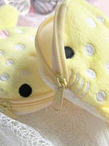 1pc Creative Cartoon Shark Coin Purse With Large Capacity Lightweight Cute Pendant Data Cable Bag Zipper Storage Bags