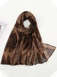 1 pièce Nouveau foulard dégradé balinais d'été pour femmes, foulard musulman fin et élégant pour les cheveux, écharpe longue pour la vie quotidienne, les voyages, la photographie, la protection solaire. Cadeau de festival familial