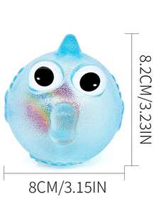 1pc Pet Chewing Squeaky Toy, TPR Goldfish Design Dog Teething Toy, Puppy Chew Toy - Multicolor - View 2