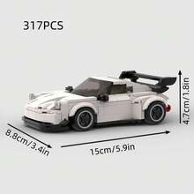 MIKEMENG Black/White/Red Supercar Racing Car Building Block Toys, MOC Construction Toy, Technology And Engineering Building Toys, Boys And Adults Car Toys, Best Collection Gifts For Halloween, Christmas And Birthday