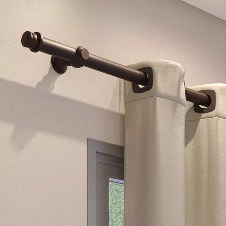 Wooden Rod Kit 2.00m X 19mm Curtain Rod Various Colors - Titanium - View 1