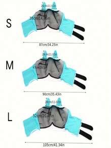 Ein beliebter schwarzer und blauer großer Sommer-Augenschutz-Flugmaske, atmungsaktiv und UV-schützend Ohr-Accessoire, insektenabweisende Flugbrille, hergestellt aus Samt-Mesh-Material.