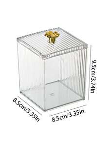 1 hộp đựng tăm bông vệ sinh, mút trang điểm, son môi, bông tẩy trang, phụ kiện tóc, hộp đựng tăm, hộp đựng đồ để bàn - Nhiều màu - Xem 13