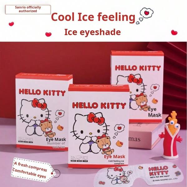 Sanrio Sanrio Authorized Summer Good Item Ice Pack Eye Mask, Cool And Comfortable, Relieve Eye Fatigue And Refresh, 5 Pieces Hanging On The Ear