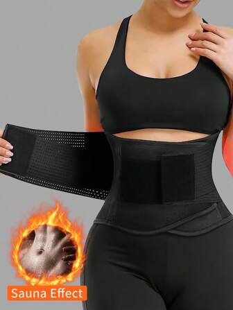 1pc Women Sports Waist Trainer Belt, Waist Cincher Trimmer, Athletic Fitness Waist Wrap, Slimming Belt, Belly Band Gym Accessories