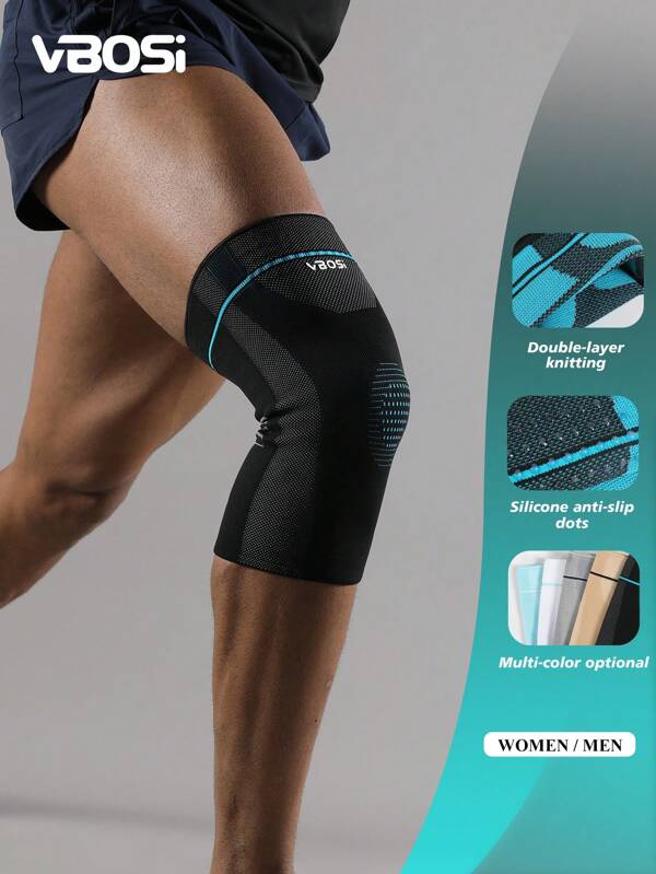 VBOSI 1 Piece Women Men 3D Knitted Compression Knee Support Sleeve – Lightweight & Breathable For Sports And Everyday Wear