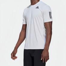 Adidas 男士宽松透气速干休闲训练运动T恤 - 白色 - 查看 3