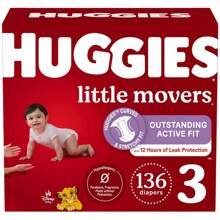 Huggies Little Movers Baby Disposable Diapers - (Select Size And Count)