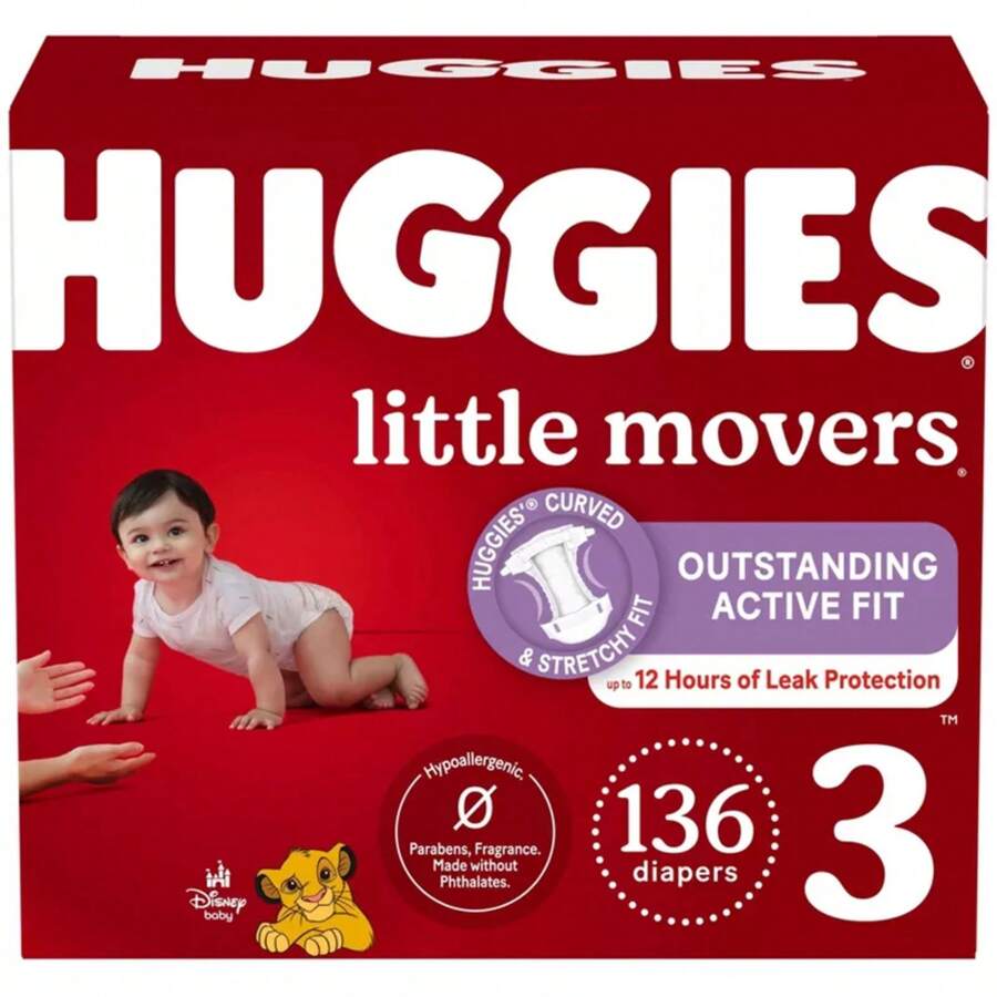 Huggies Little Movers Baby Disposable Diapers - (Select Size And Count)