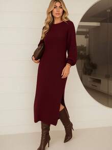 Jussara Dress - Burgundy - View 4